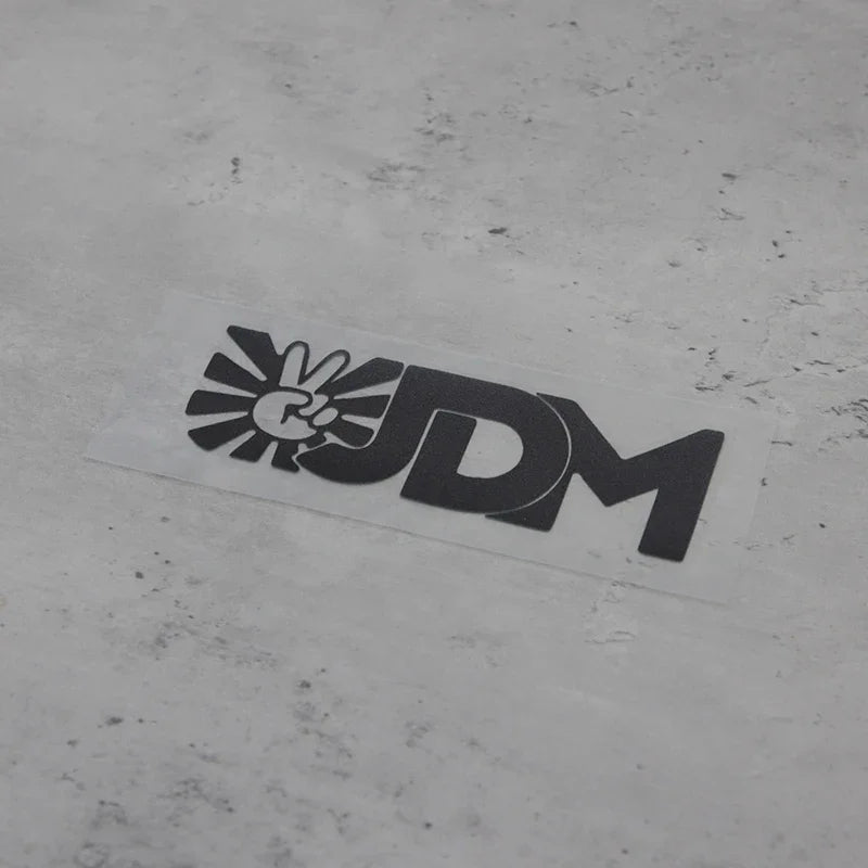 1PC JDM Car Stickers with Hand Gesture & Sunflower, Various Color Options, Perfect for Showcasing JDM Style on Vehicles