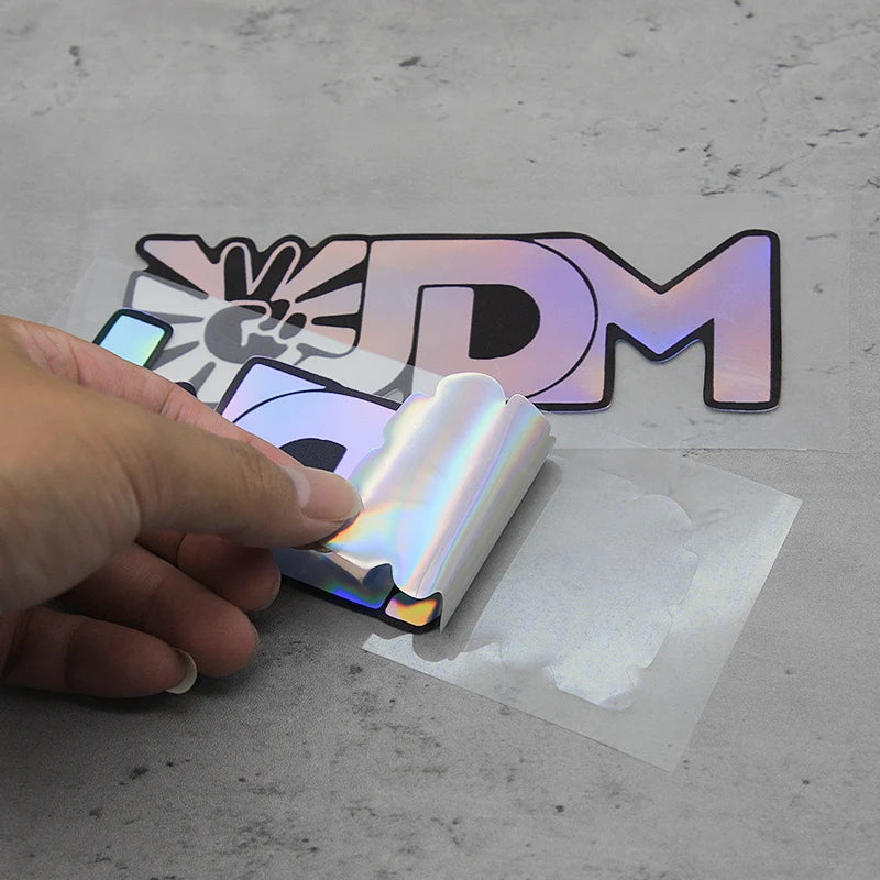 1PC JDM Car Stickers with Hand Gesture & Sunflower, Various Color Options, Perfect for Showcasing JDM Style on Vehicles