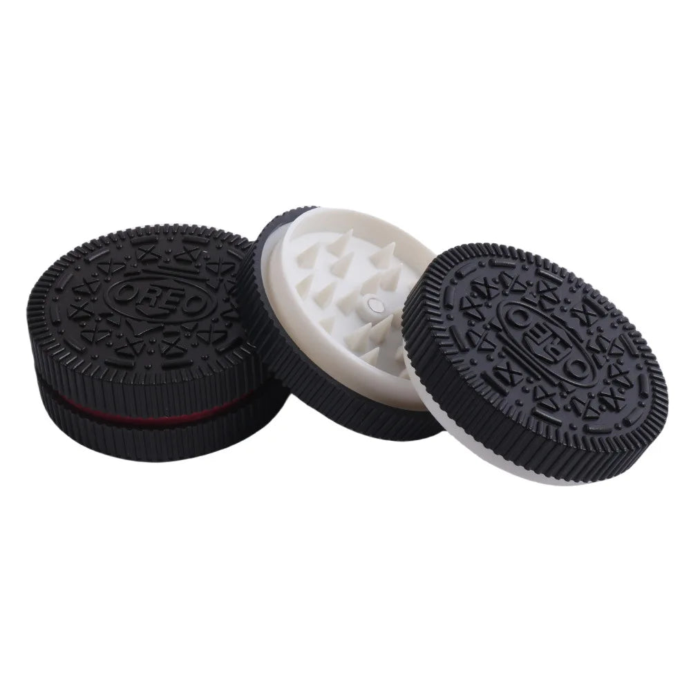 60MM Herb Grinder Plastic Cookie Biscuit  Crusher Hand Muller Cigarette Chocolate Grinder Crusher Tobacco Smoking