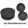 60MM Herb Grinder Plastic Cookie Biscuit  Crusher Hand Muller Cigarette Chocolate Grinder Crusher Tobacco Smoking