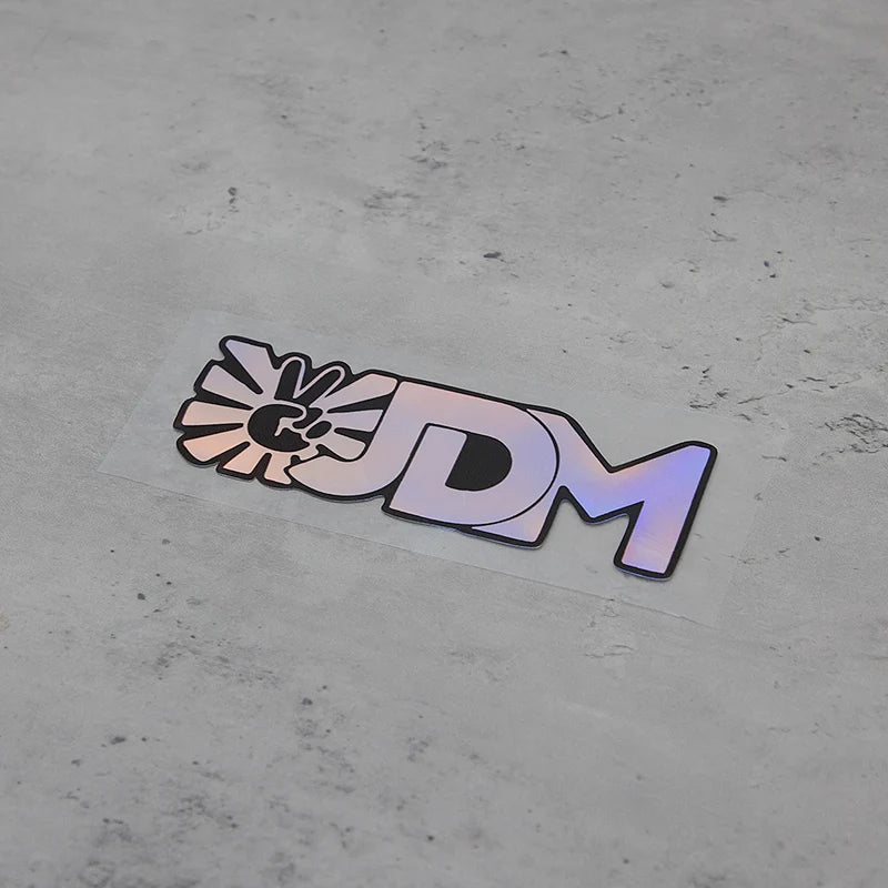 1PC JDM Car Stickers with Hand Gesture & Sunflower, Various Color Options, Perfect for Showcasing JDM Style on Vehicles