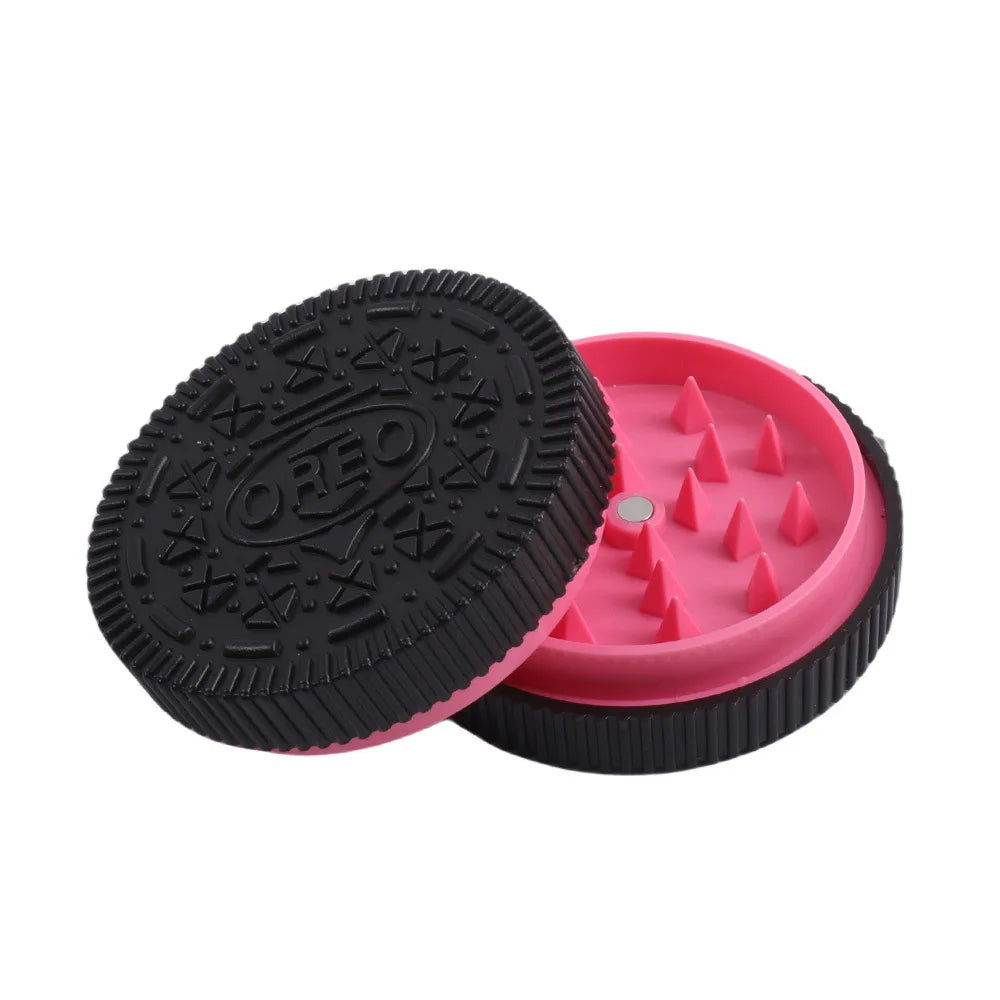 60MM Herb Grinder Plastic Cookie Biscuit  Crusher Hand Muller Cigarette Chocolate Grinder Crusher Tobacco Smoking