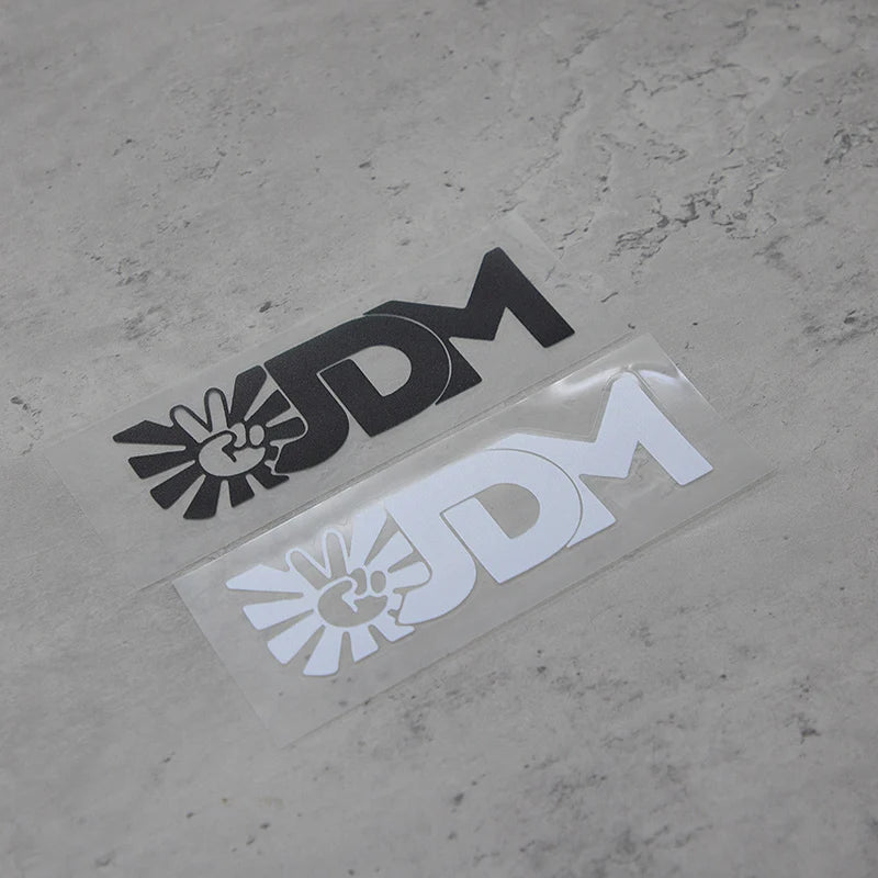 1PC JDM Car Stickers with Hand Gesture & Sunflower, Various Color Options, Perfect for Showcasing JDM Style on Vehicles