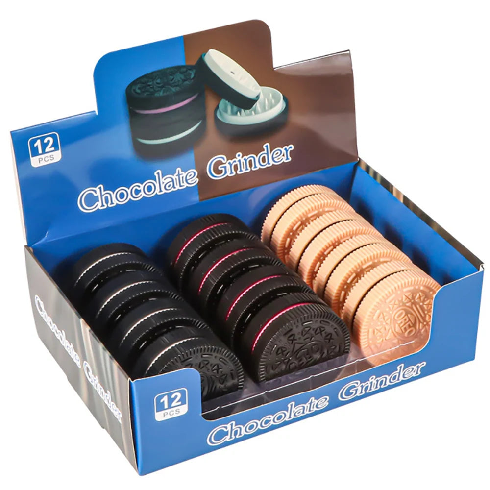 60MM Herb Grinder Plastic Cookie Biscuit  Crusher Hand Muller Cigarette Chocolate Grinder Crusher Tobacco Smoking